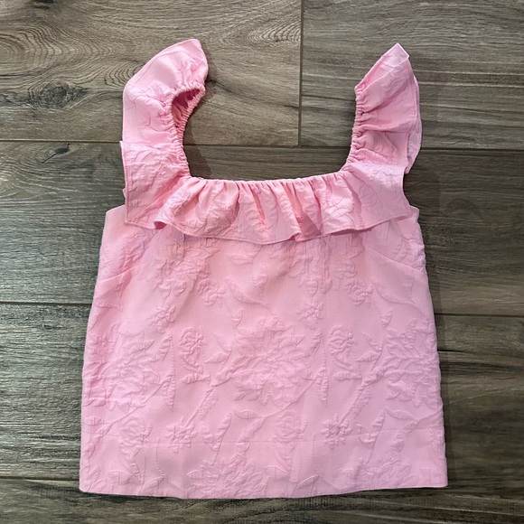 Lilly Pulitzer Zoya Pink Ruffled Women's Top - Picture 3 of 7